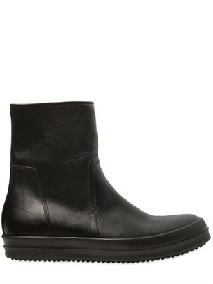 Rick Owens Vicious Matt Leather Ankle Boot