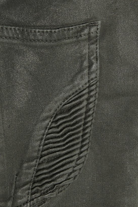 Balmain Pierre Moto-style mid-rise skinny jeans