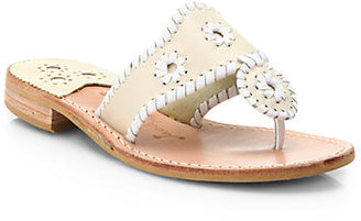 Jack Rogers Palm Beach Woven Leather Sandals