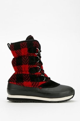 Rubber Duck Flannel Lace-Up Platform Sneaker-Boot