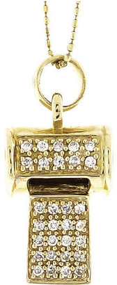Sydney Evan Necklace - Whistle Pendant in Yellow Gold with Diamonds