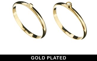 ASOS Gold Plated Fine Ring Pack