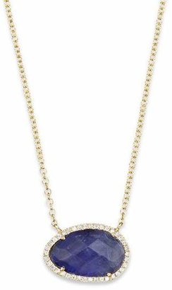 Meira T 14K Yellow Gold Small Tanzanite and Diamond Necklace, 16"