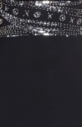 Hailey Logan Embellished One-Shoulder Gown (Juniors)