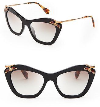 Miu Miu Geometric Cat Eye Sunglasses