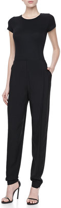 Halston Pleated Front Tapered-Leg Trousers