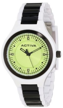 Invicta Activa By Women's AA201-010 Green Dial White and Black Plastic Watch