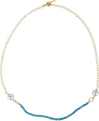 Cathy Waterman Pearl, Apatite & Gold Necklace