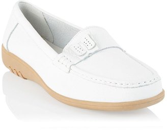House of Fraser Dash White butterfly leather moccasins