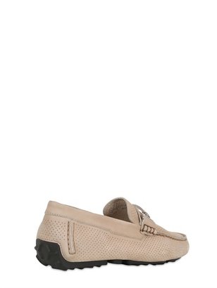 Bally 'droteo' Perforated Suede Driving Shoes