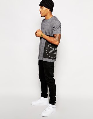 ASOS T-Shirt With Multi Placement Print And Twisted Yarn Skater Fit