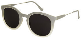 Topshop Womens Matte Faded Metal Sunglasses - Grey