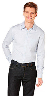 Perry Ellis Men's Kentucky Blue Long Sleeve Floated Check Button-Down Shirt