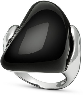 Ring Black Sterling Silver Ring, Black Onyx Ring (32-1/2 ct. t.w.)