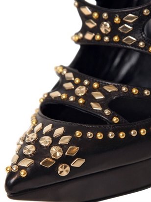 Versace 130mm Calf Studs Cage Boots