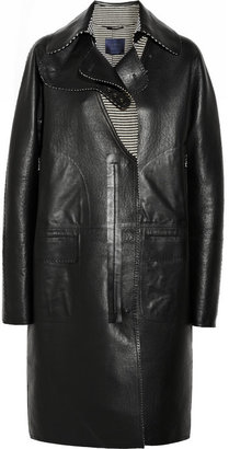 Lanvin Double-breasted leather coat