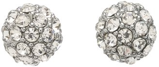 Juicy Couture Juicy At Heart Pave Fireball Stud Earrings (Silver) - Jewelry