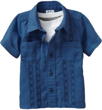 Old Navy Linen-Blend Guayabera Shirts for Baby