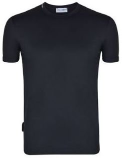Dolce & Gabbana Logo Shoulder Crew Neck T Shirt