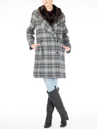 Thakoon Double Breasted Plaid Coat