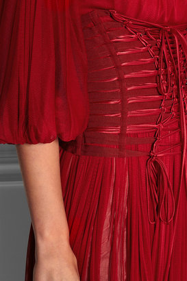 Dolce & Gabbana Corseted silk-tulle midi dress