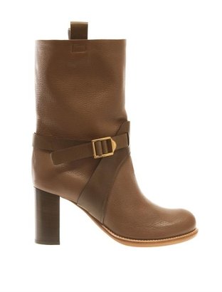 Chloé Buckle leather boots