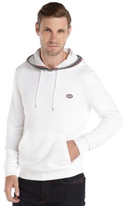 Gucci white cotton blend knit hooded pullover