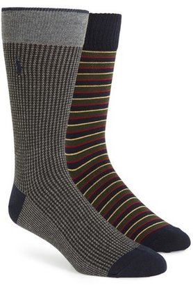 Polo Ralph Lauren Cotton Blend Socks (Assorted 2-Pack)