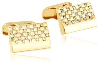 Donald Trump Men's Donlad Angeled Rectangle Cufflinks with Crytals