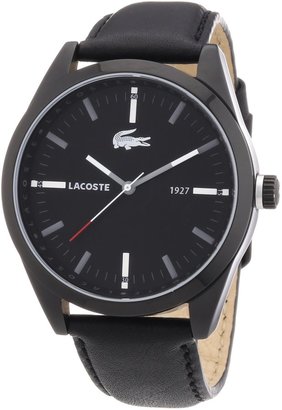 Lacoste Men's Montreal 2010598 Black Leather Quartz Watch with Black Dial