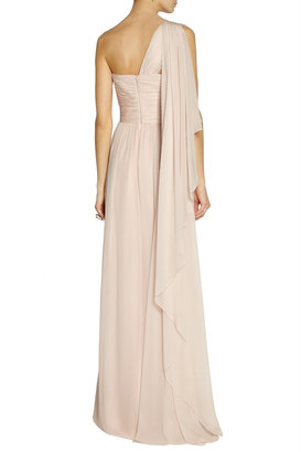 Notte by Marchesa 3135 Notte by Marchesa One-shoulder silk-chiffon gown