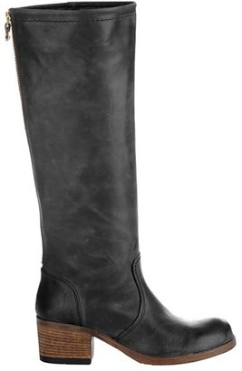 Ellos Leather Boots with Back Zip Fastening