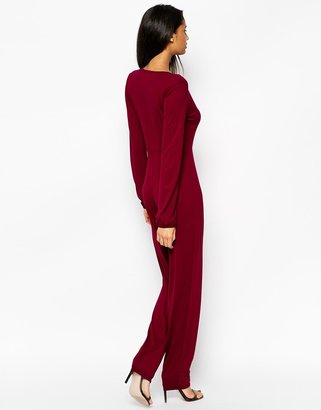 ASOS TALL Exclusive 70's Plunge Jumpsuit