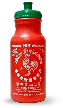 Sriracha water bottle