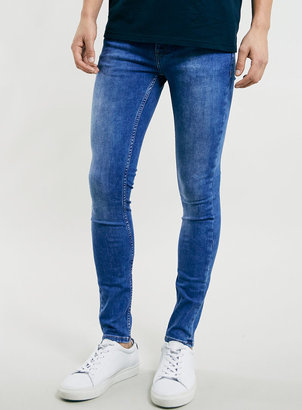 Topman Bright Marble Wash Spray On Skinny Jeans