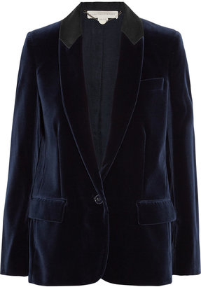 Stella McCartney Rosita satin-trimmed cotton-velvet jacket