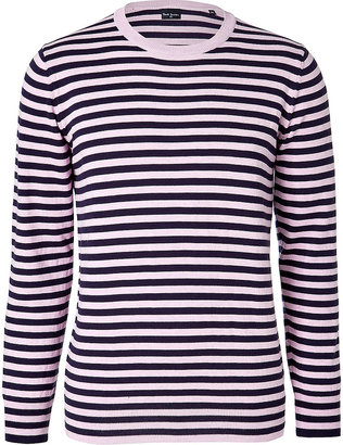 Paul Smith Navy/Rose/Multi Striped Cotton Pullover