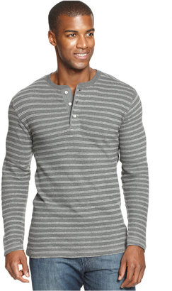 Club Room Big and Tall Striped Jersey Henley Shirt