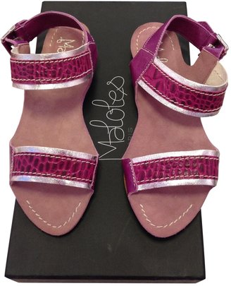 Maloles Purple Leather Sandals