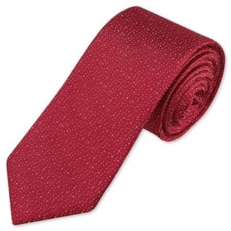 Charles Tyrwhitt Woven slim red speckled tie