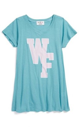Wildfox Couture 'Collegiate Girl' Graphic V-Neck Tee (Big Girls)