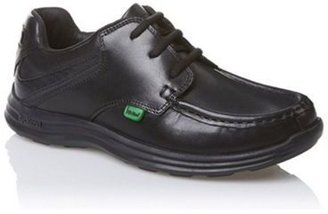 Kickers Black Reasan Lace youth boys school shoes