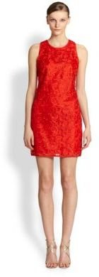 Laundry by Shelli Segal Embroidered Floral Lace Dress