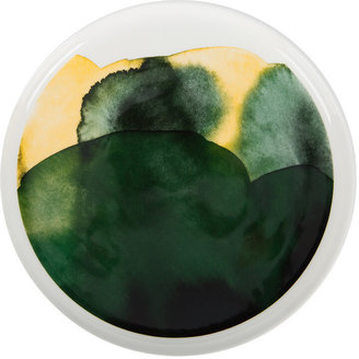 Marimekko Saapaivakirja Plate - White/Green/Yellow - 20cm Dia.