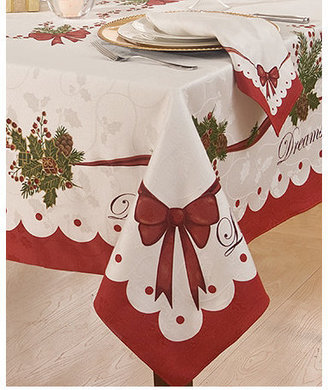 Homewear Table Linens, Set of 4 Christmas Peace and Joy Placemats With Words