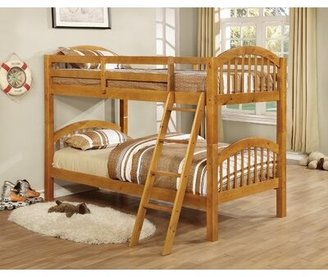 Viv + Rae Cassidy Arched Twin over Twin Bunk Bed Bed Frame Color: Honey Oak