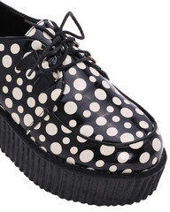 Polka Dot Black Platform Shoes