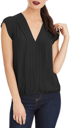 Joie Marcher Silk Top with Front Pleats -- X-Small