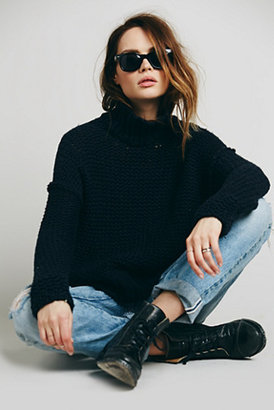Free People Womens Chunky Cowl Neck Sweater