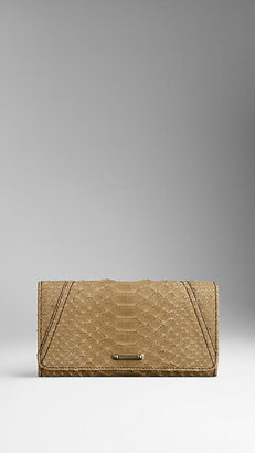 Burberry Python Leather Continental Wallet